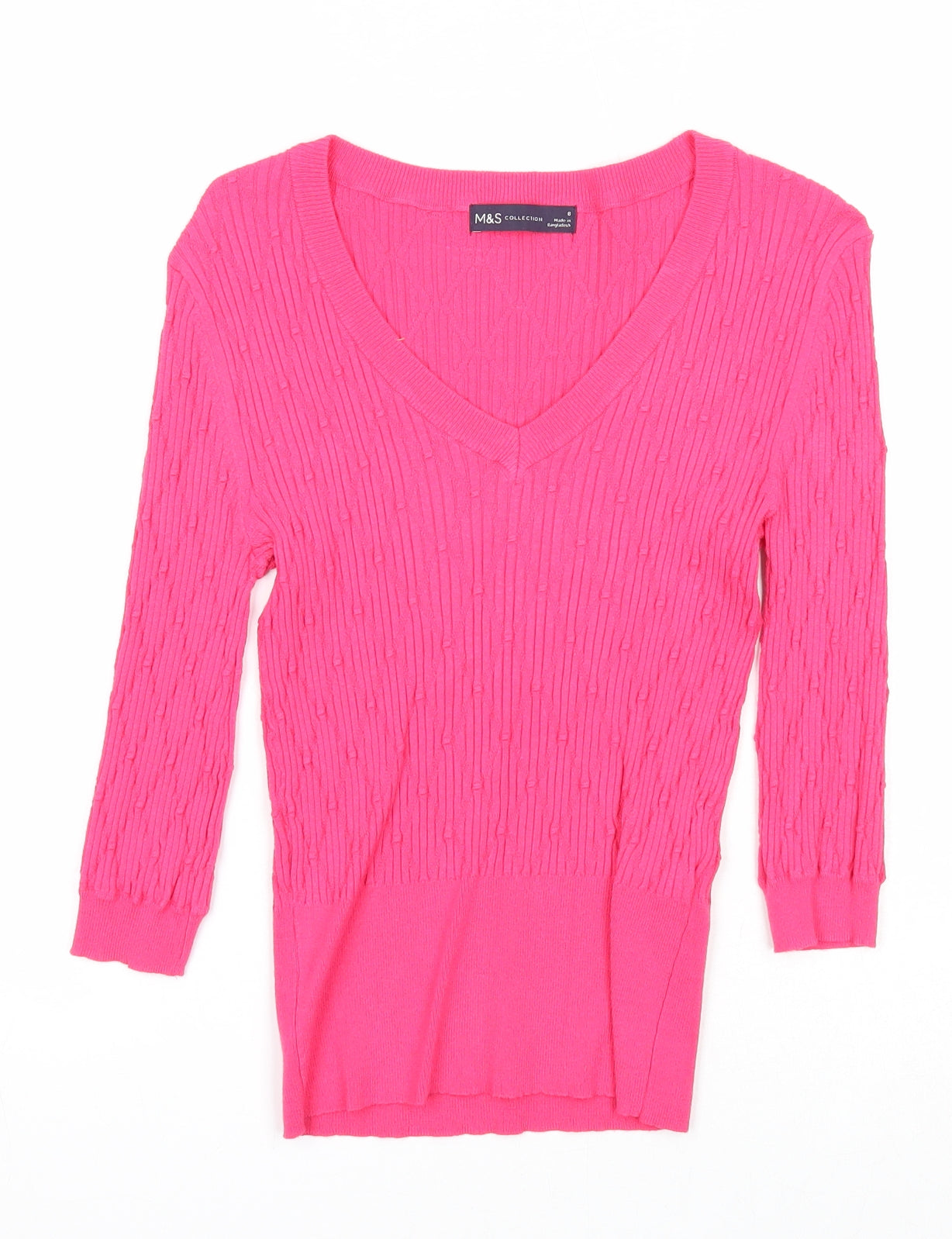 Womens UK Size 8 Marks and Spencer Pink Pullover Jumper