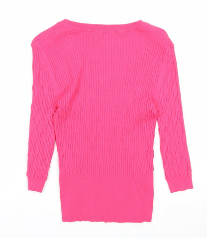 Womens UK Size 8 Marks and Spencer Pink Pullover Jumper