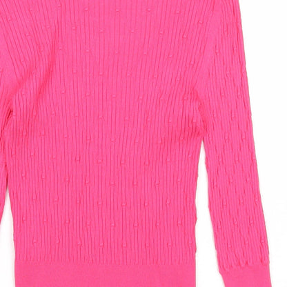 Womens UK Size 8 Marks and Spencer Pink Pullover Jumper
