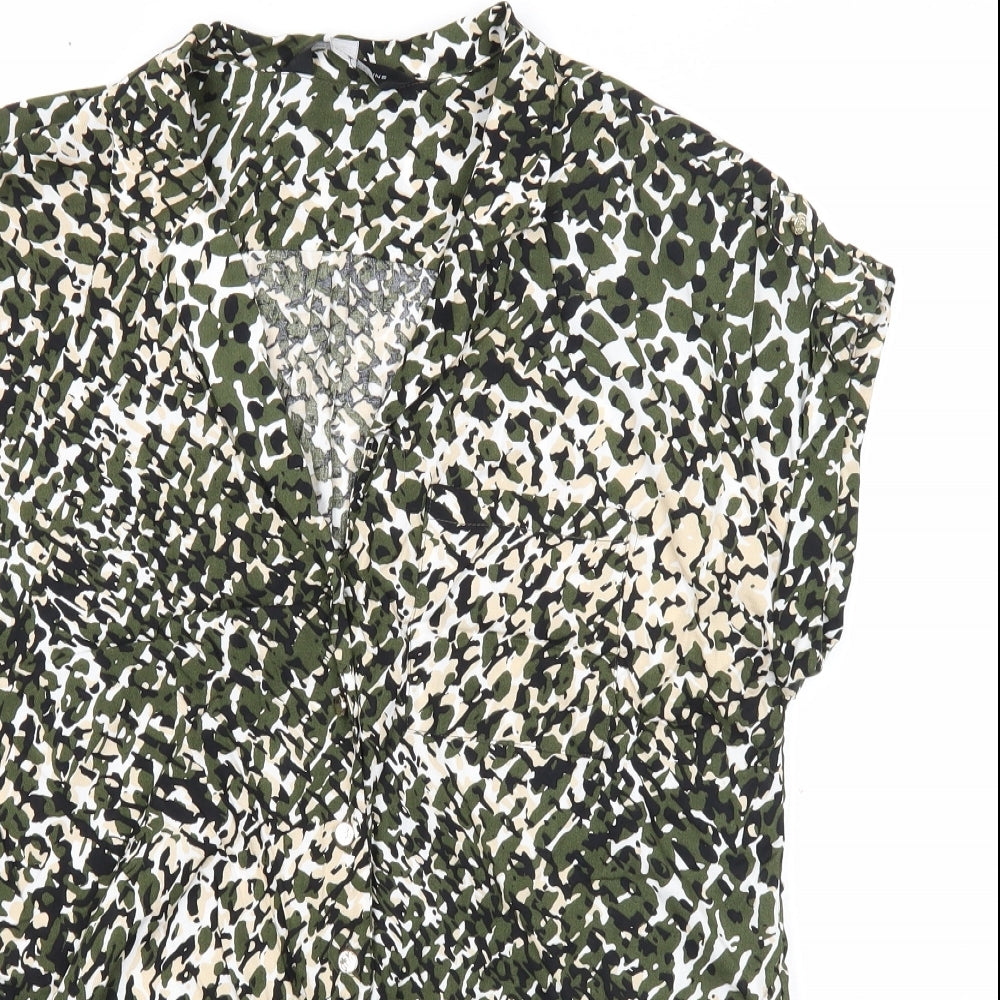 Womens UK Size 10 Dorothy Perkins Green Basic Blouse