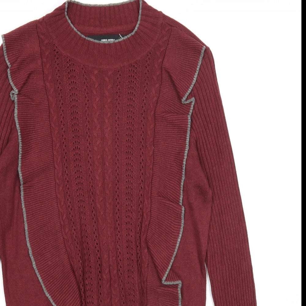 Womens UK Size S VERO MODA Purple Pullover Jumper