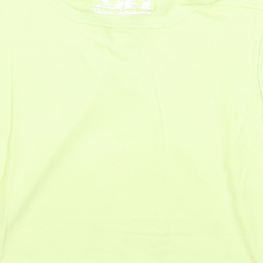 Dunnes Stores Boys Green Cotton Basic Polo Size 7 Years Collared Button