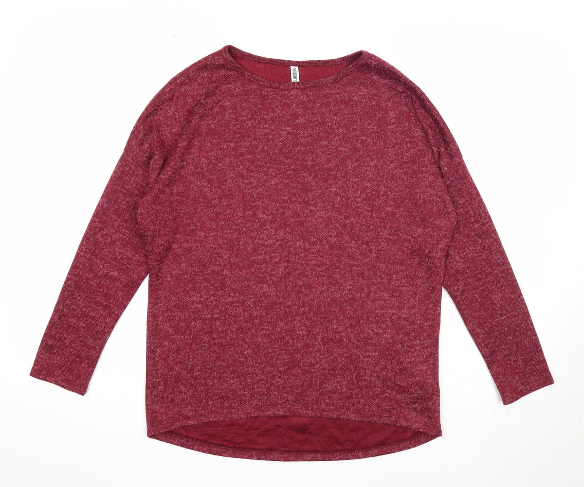 Colloseum Womens Red Round Neck Viscose Pullover Jumper Size XS