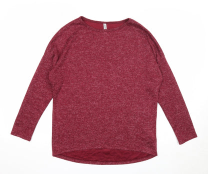 Colloseum Womens Red Round Neck Viscose Pullover Jumper Size XS