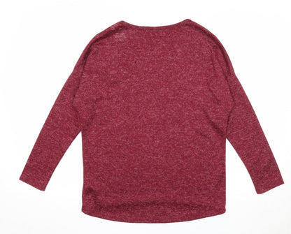 Colloseum Womens Red Round Neck Viscose Pullover Jumper Size XS