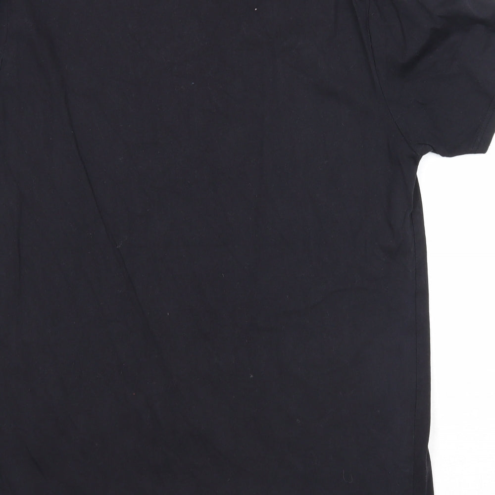 Womens UK Size L TEX Black Basic T-Shirt