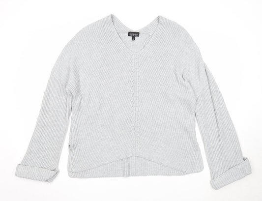 Womens UK Size 12 Topshop Grey Pullover Jumper