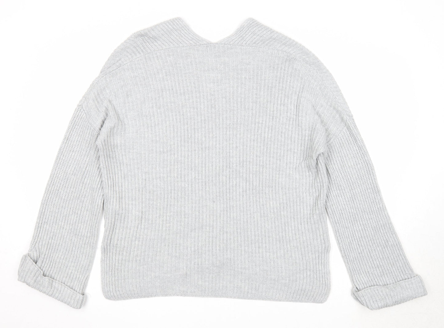Womens UK Size 12 Topshop Grey Pullover Jumper