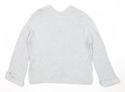 Womens UK Size 12 Topshop Grey Pullover Jumper