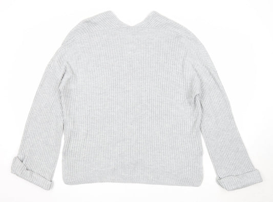 Womens UK Size 12 Topshop Grey Pullover Jumper