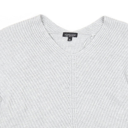 Womens UK Size 12 Topshop Grey Pullover Jumper