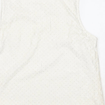 Womens UK Size 18 M&Co Ivory Basic Tank