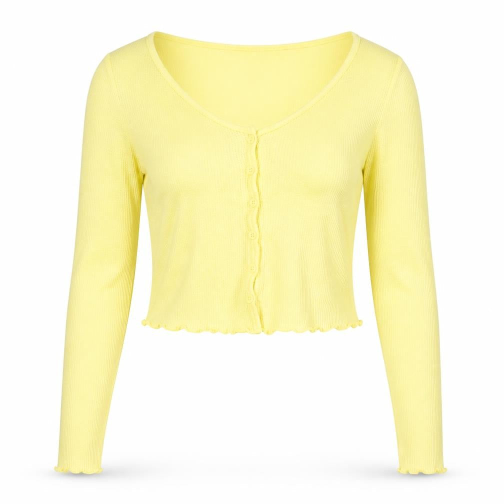 Womens UK Size S Divided by H&M Yellow Cardigan Jumper