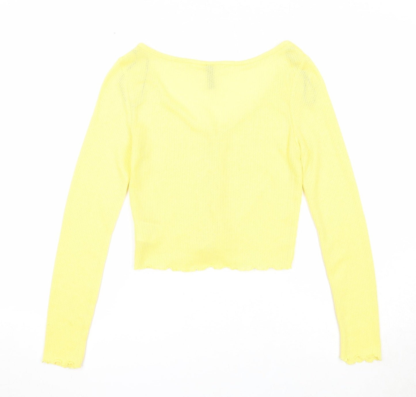 Womens UK Size S Divided by H&M Yellow Cardigan Jumper