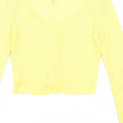 Womens UK Size S Divided by H&M Yellow Cardigan Jumper