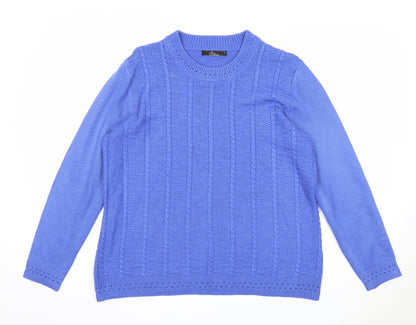 Womens UK Size M Bonmarché Blue Pullover Jumper
