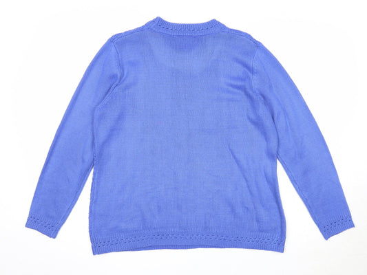 Womens UK Size M Bonmarché Blue Pullover Jumper