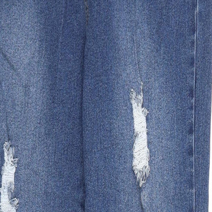 PRETTYLITTLETHING Womens Blue Cotton Skinny Jeans Size 8 Regular Zip