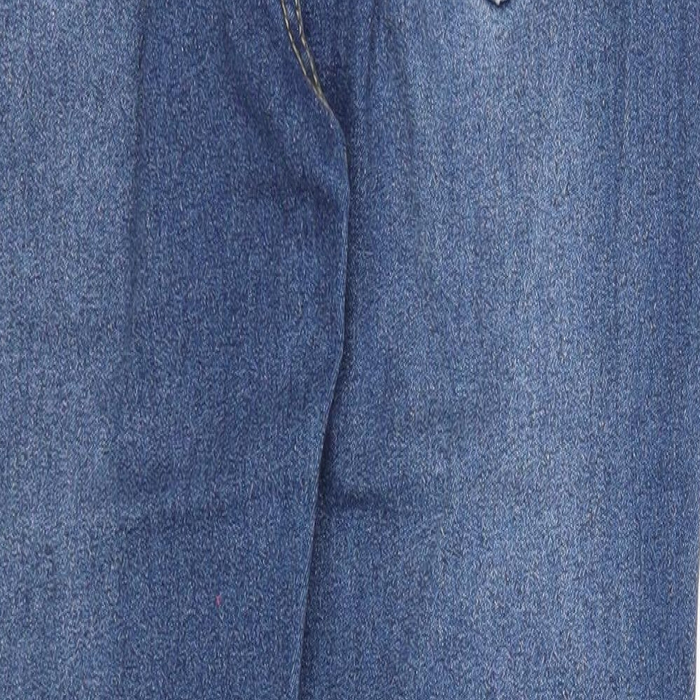 PRETTYLITTLETHING Womens Blue Cotton Skinny Jeans Size 8 Regular Zip