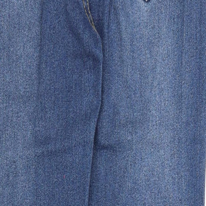 PRETTYLITTLETHING Womens Blue Cotton Skinny Jeans Size 8 Regular Zip