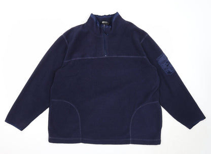 Debbie Morgan Mens Blue Polyester Pullover Sweatshirt Size M
