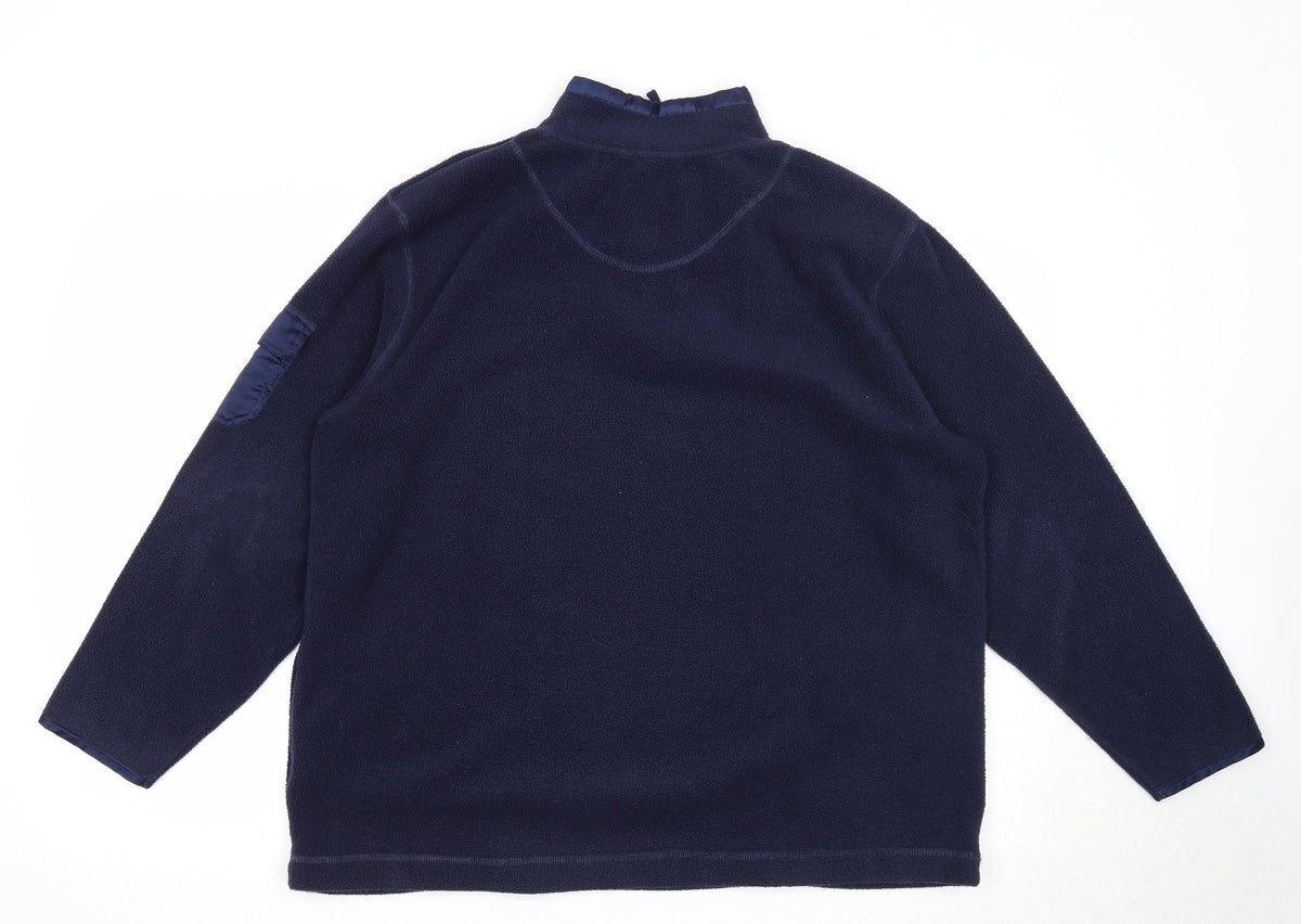 Debbie Morgan Mens Blue Polyester Pullover Sweatshirt Size M