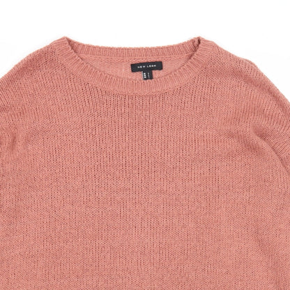 Womens UK Size L New Look Pink Pullover Jumper