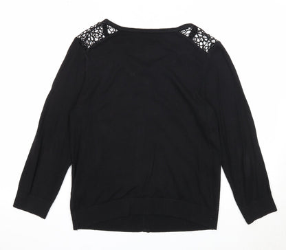 Womens UK Size 10 Dorothy Perkins Black Cardigan Jumper