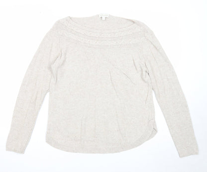 Womens UK Size M Monsoon Beige Pullover Jumper