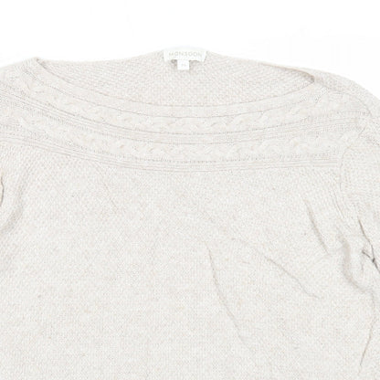 Womens UK Size M Monsoon Beige Pullover Jumper
