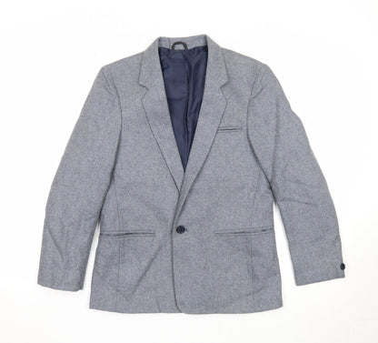 Beau Brummel Womens Grey Polyester Jacket Suit Jacket Size 8