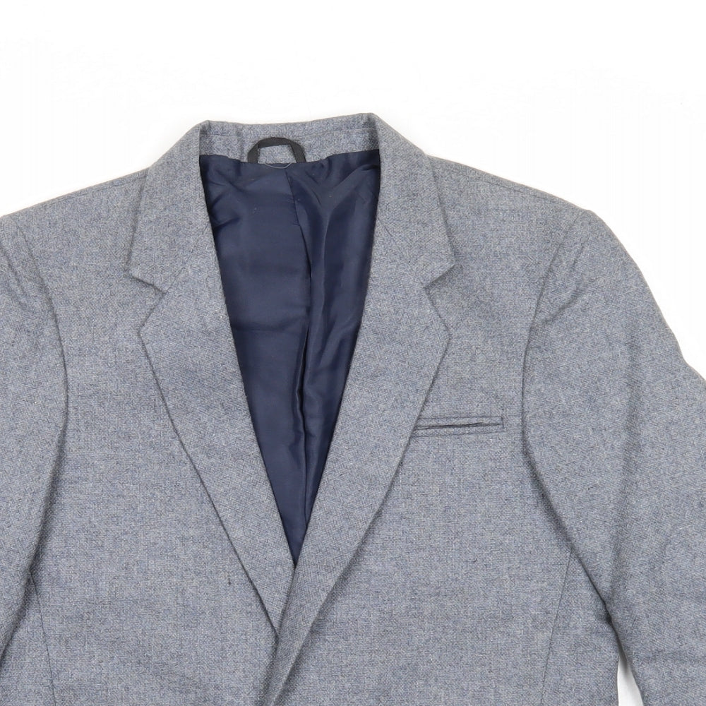 Beau Brummel Womens Grey Polyester Jacket Suit Jacket Size 8