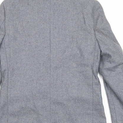 Beau Brummel Womens Grey Polyester Jacket Suit Jacket Size 8