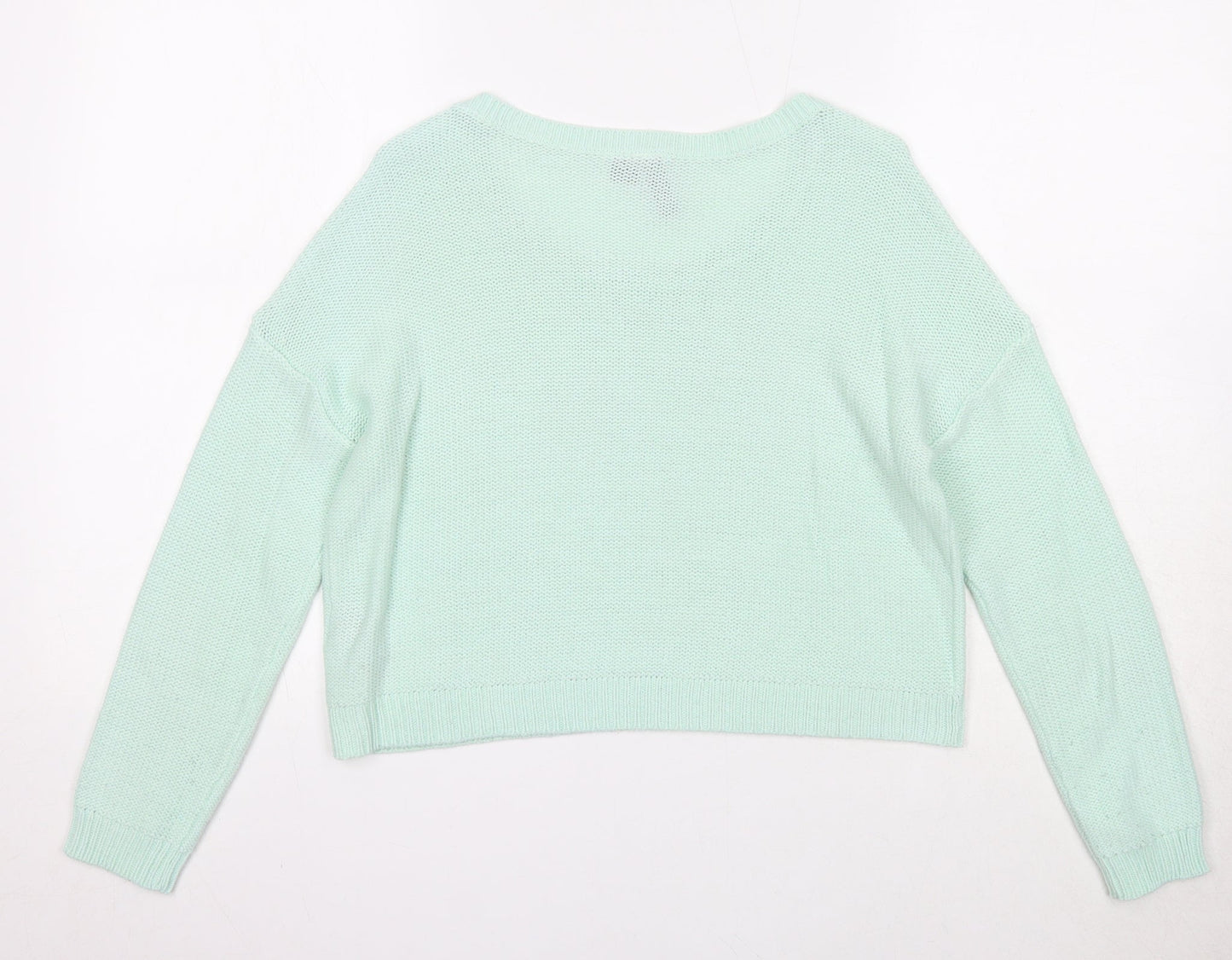 Womens UK Size 6 Divided by H&M Green Pullover Jumper