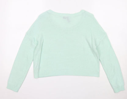 Womens UK Size 6 Divided by H&M Green Pullover Jumper
