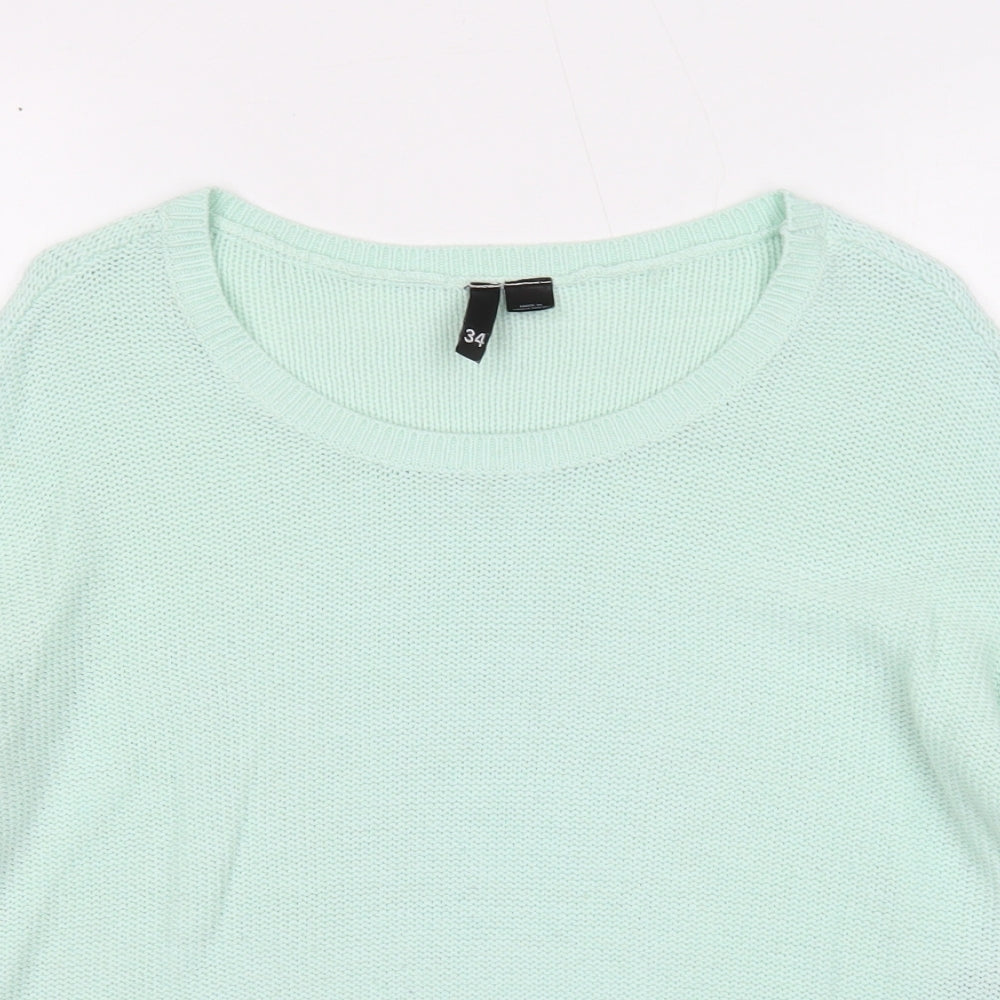 Womens UK Size 6 Divided by H&M Green Pullover Jumper