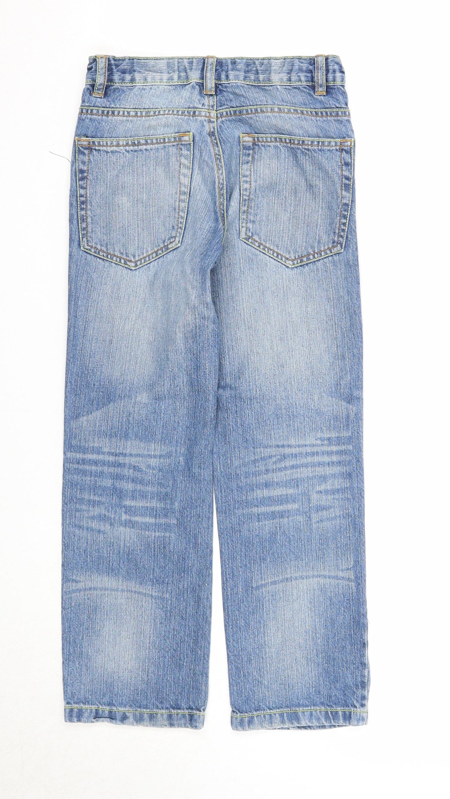 Demo Boys Blue Cotton Straight Jeans Size 9 Months Regular Zip