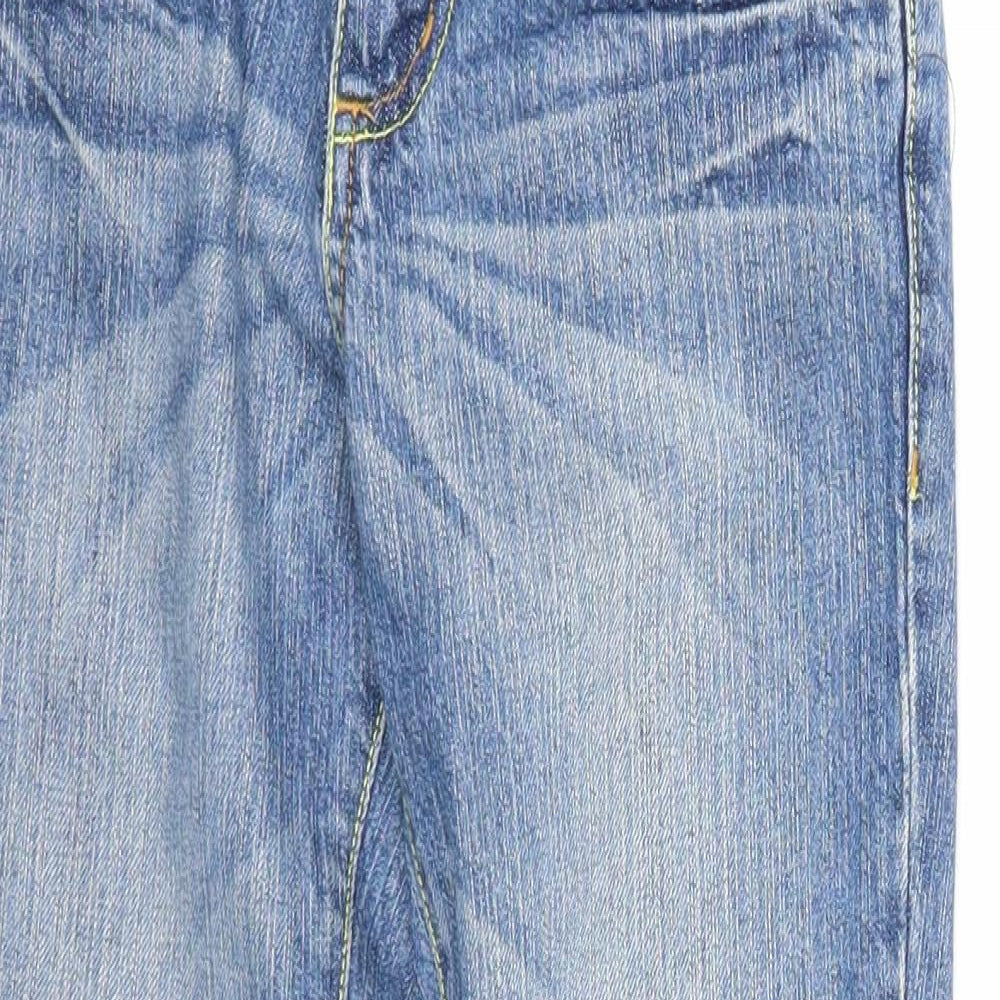 Demo Boys Blue Cotton Straight Jeans Size 9 Months Regular Zip
