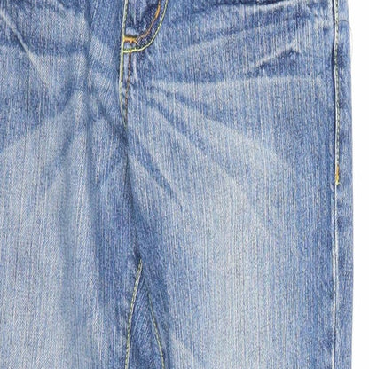 Demo Boys Blue Cotton Straight Jeans Size 9 Months Regular Zip