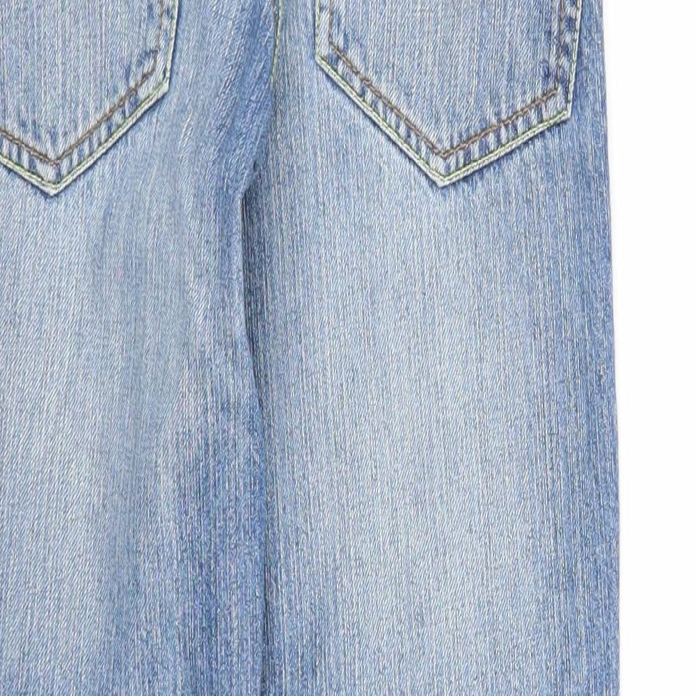 Demo Boys Blue Cotton Straight Jeans Size 9 Months Regular Zip