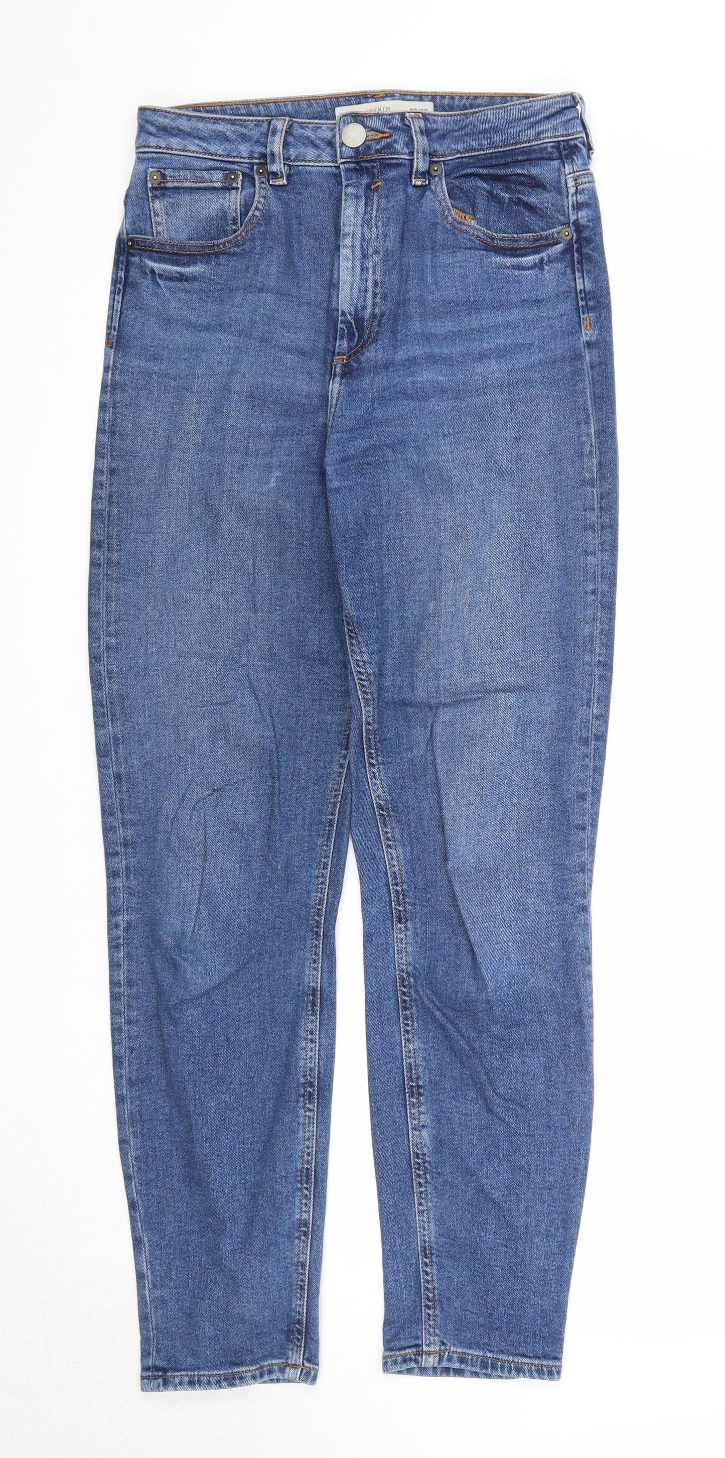 ASOS Womens Blue Cotton Straight Jeans Size 28 in L32 in Regular Zip