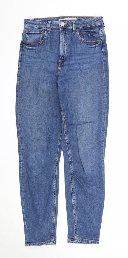ASOS Womens Blue Cotton Straight Jeans Size 28 in L32 in Regular Zip
