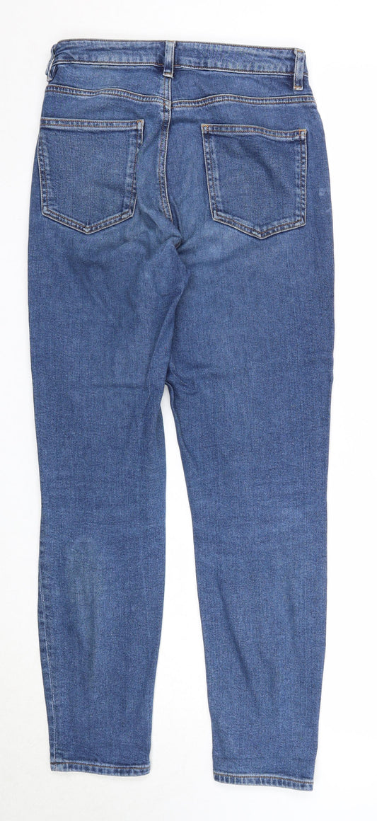 ASOS Womens Blue Cotton Straight Jeans Size 28 in L32 in Regular Zip