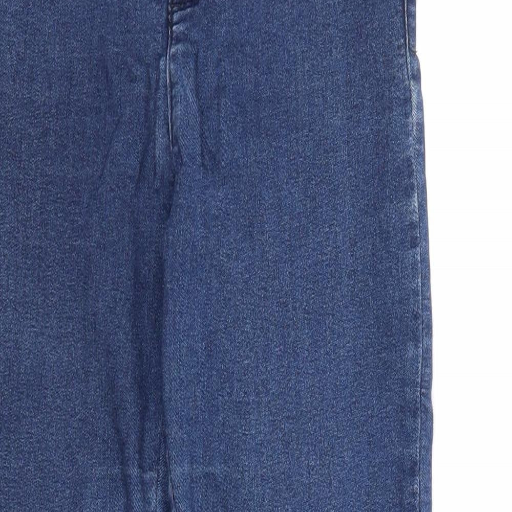 Miss Selfridge Womens Blue Cotton Skinny Jeans Size 6 Regular Zip - Waist 22 inches