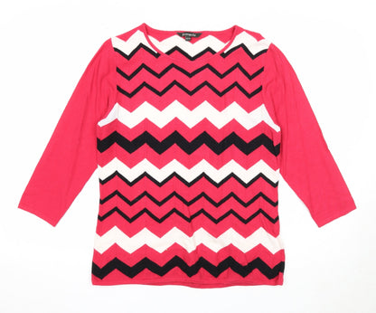 Womens UK Size 12 Bonmarché Pink Pullover Jumper