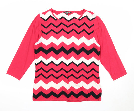 Womens UK Size 12 Bonmarché Pink Pullover Jumper