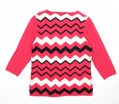 Womens UK Size 12 Bonmarché Pink Pullover Jumper