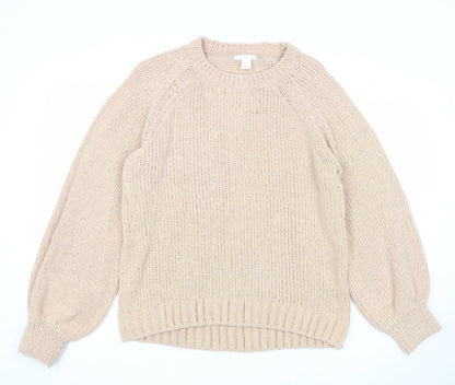 Womens UK Size S H&M Pink Pullover Jumper