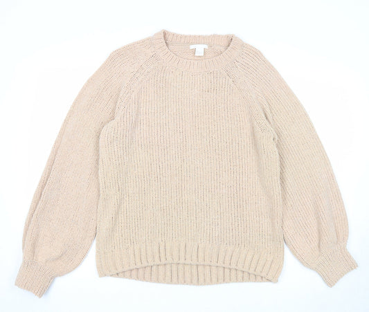Womens UK Size S H&M Pink Pullover Jumper