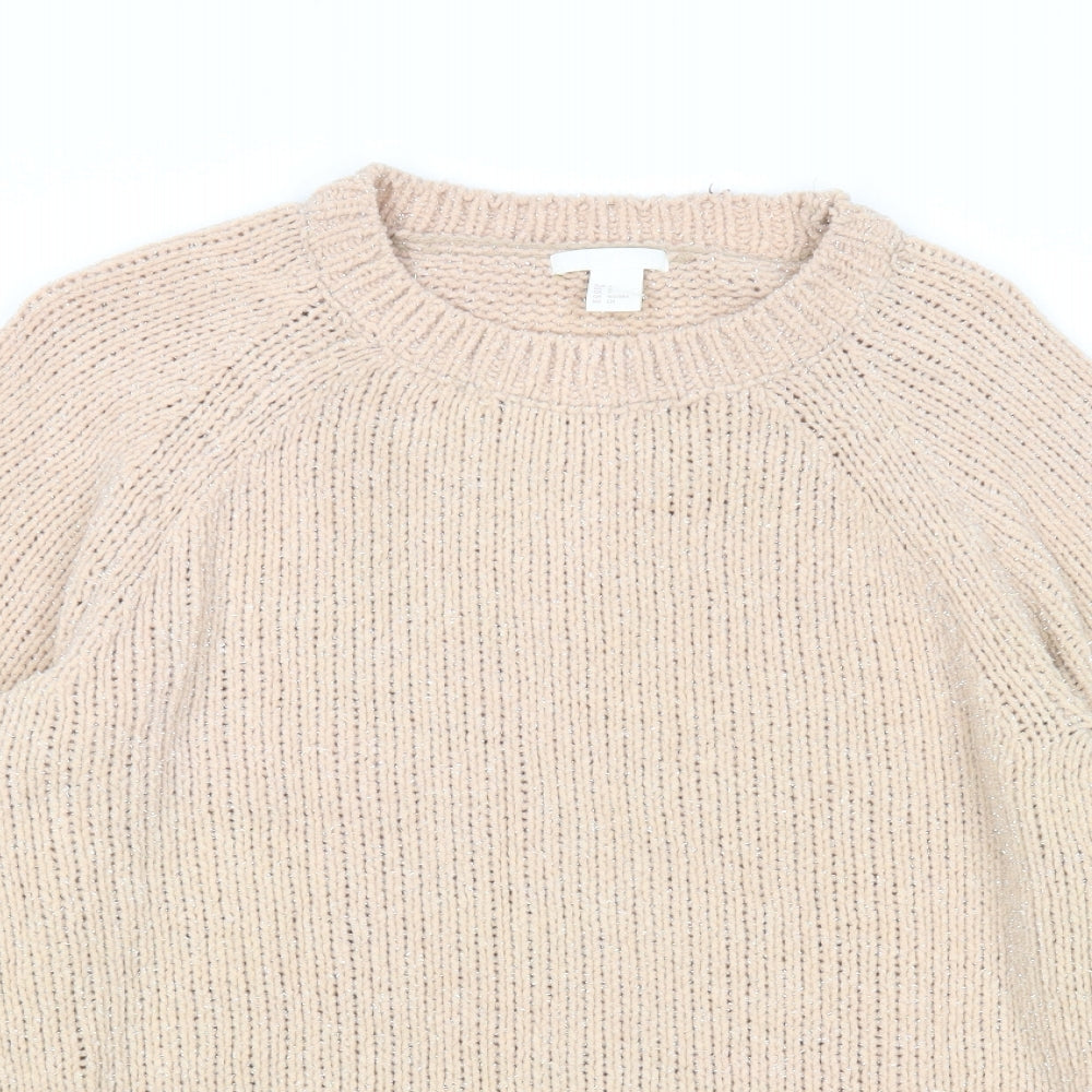 Womens UK Size S H&M Pink Pullover Jumper